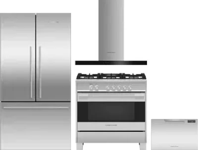 4 Piece Package Includes Refrigerator, Range, Hood And Dishwasher